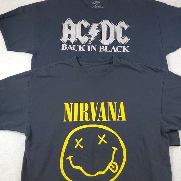 AC/DC and Nirvana Graphic Tees Bundle 2XL - Picture 14 of 14